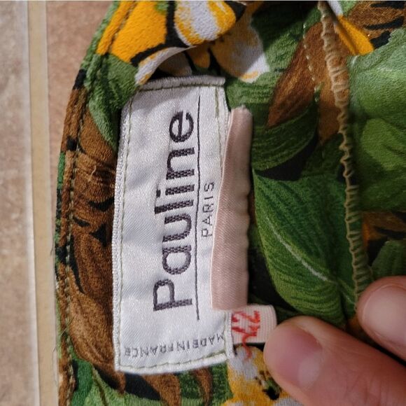 Vintage Pauline Paris fully Pleated all-over floral print midi skirt. - Picture 13 of 14